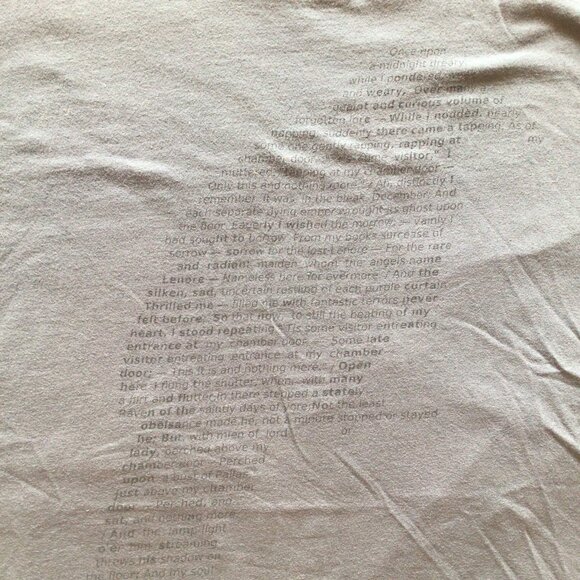 Edgar Allan Poe The Raven T-Shirt Poetry Poem Men's XL - Picture 2 of 2
